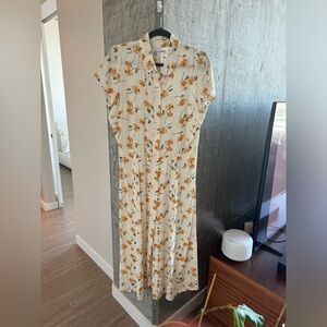 REFORMATION YELLOW FLORAL DRESS